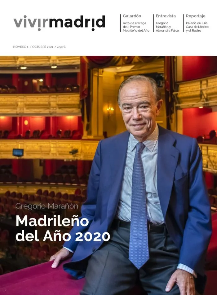Portada Vivir Madrid nº1 — Gregorio Marañón, Madrileño del Año 2020